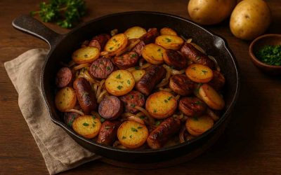 A Hearty German Classic: The Bratwurst and Potato Skillet