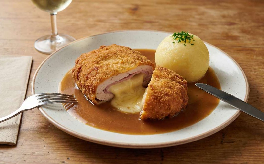5 Secrets to a Perfect Cordon Bleu Schnitzel Recipe with Potato Dumplings & Gravy