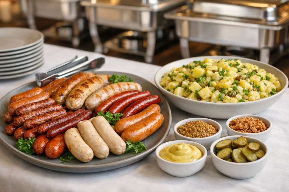 Buffet Potatoes The best sausages with potato salad: 3 potato salad styles