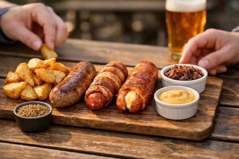 beer garden sausage plates - Plate for 2 - the easy entry point
