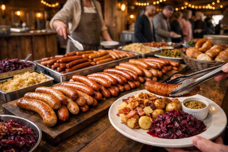 sausage buffet ideas - 2. The Rustic Barn and Country Venue Buffet