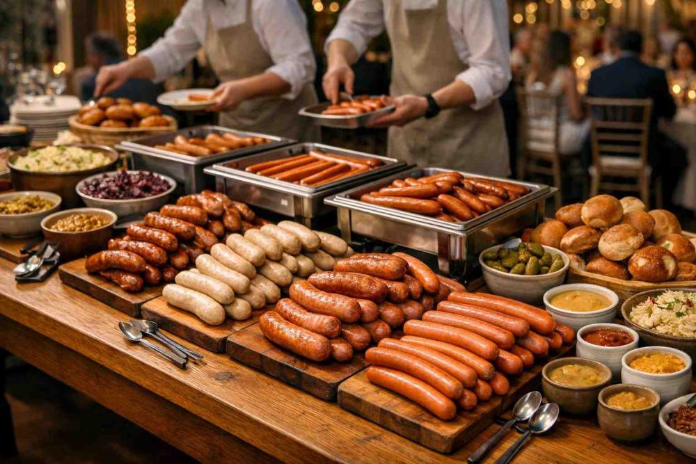 sausage buffet ideas - German Sausage Buffet for Weddings - What Clients Actually Want