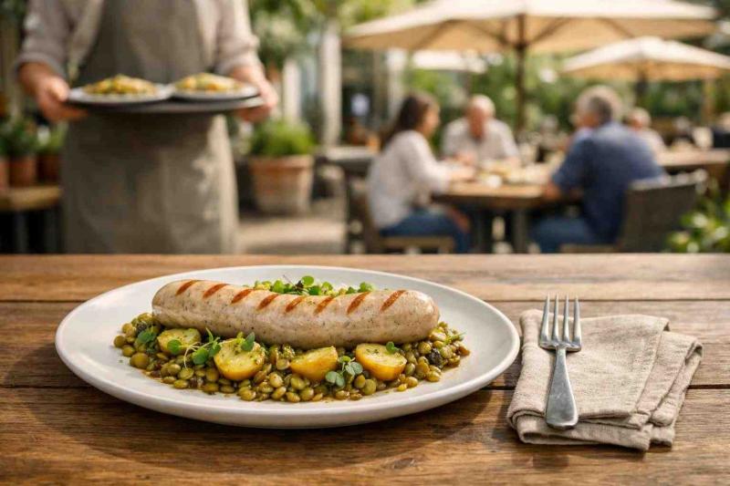 Bratwurst Salad Plate with Lentils or New Potatoes