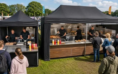 Festival Catering Tent Layout: 3x3m vs 6x3m for Faster Sausage Service