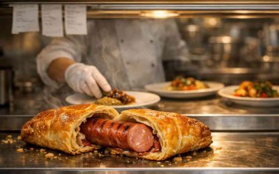 Giant Sausage Rolls with Bacon Frankfurter: A British Classic with a German Twist
